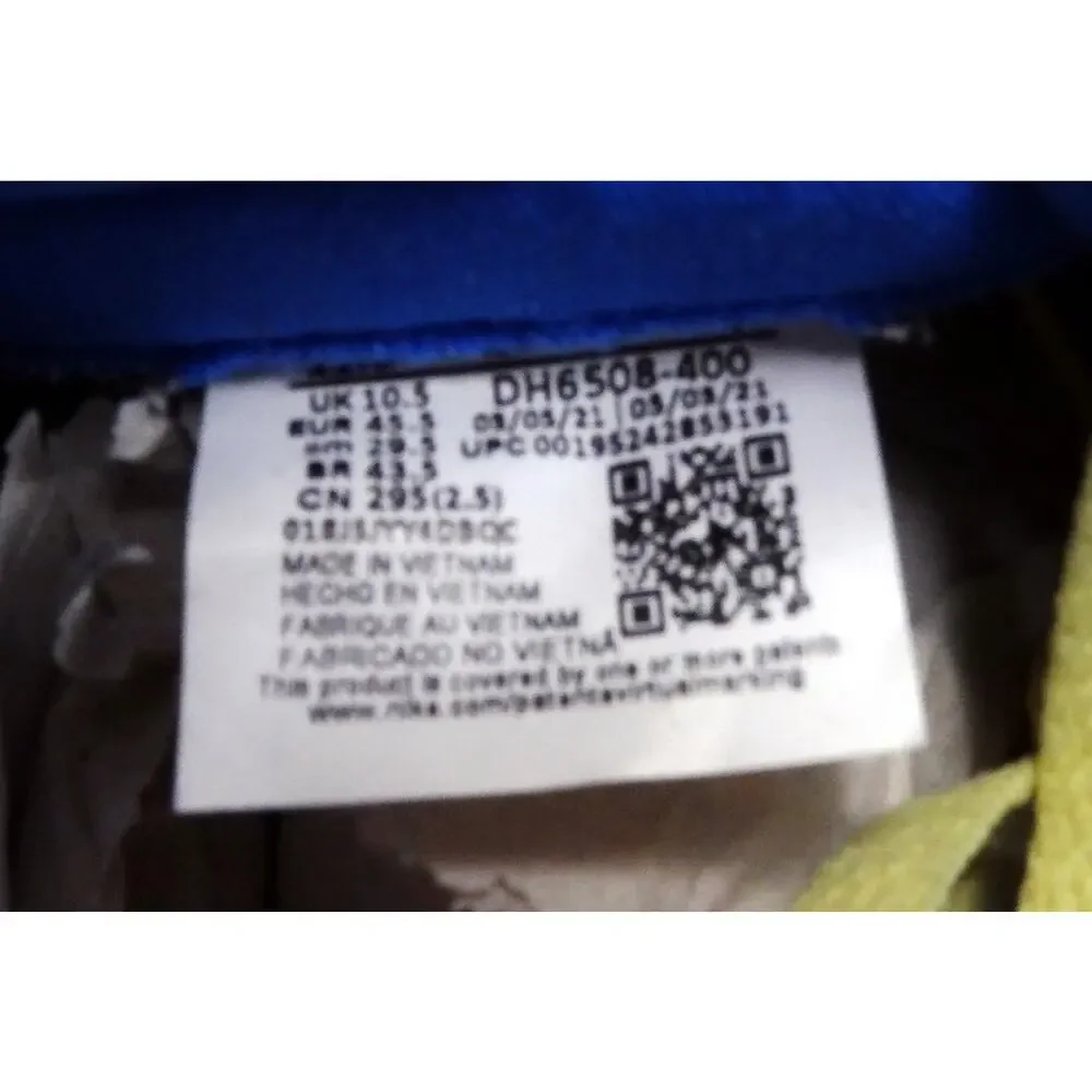 Nike Dunk Low SP Undefeated 5 Signal Blue/White-Night Purple Men 11.5 in Box - Picture 13 of 13